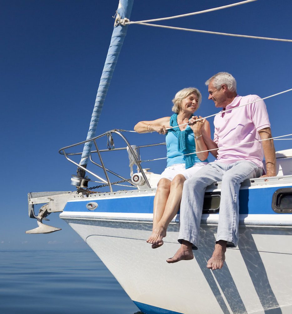 Financial Planner Melbourne - happy couple on their boat